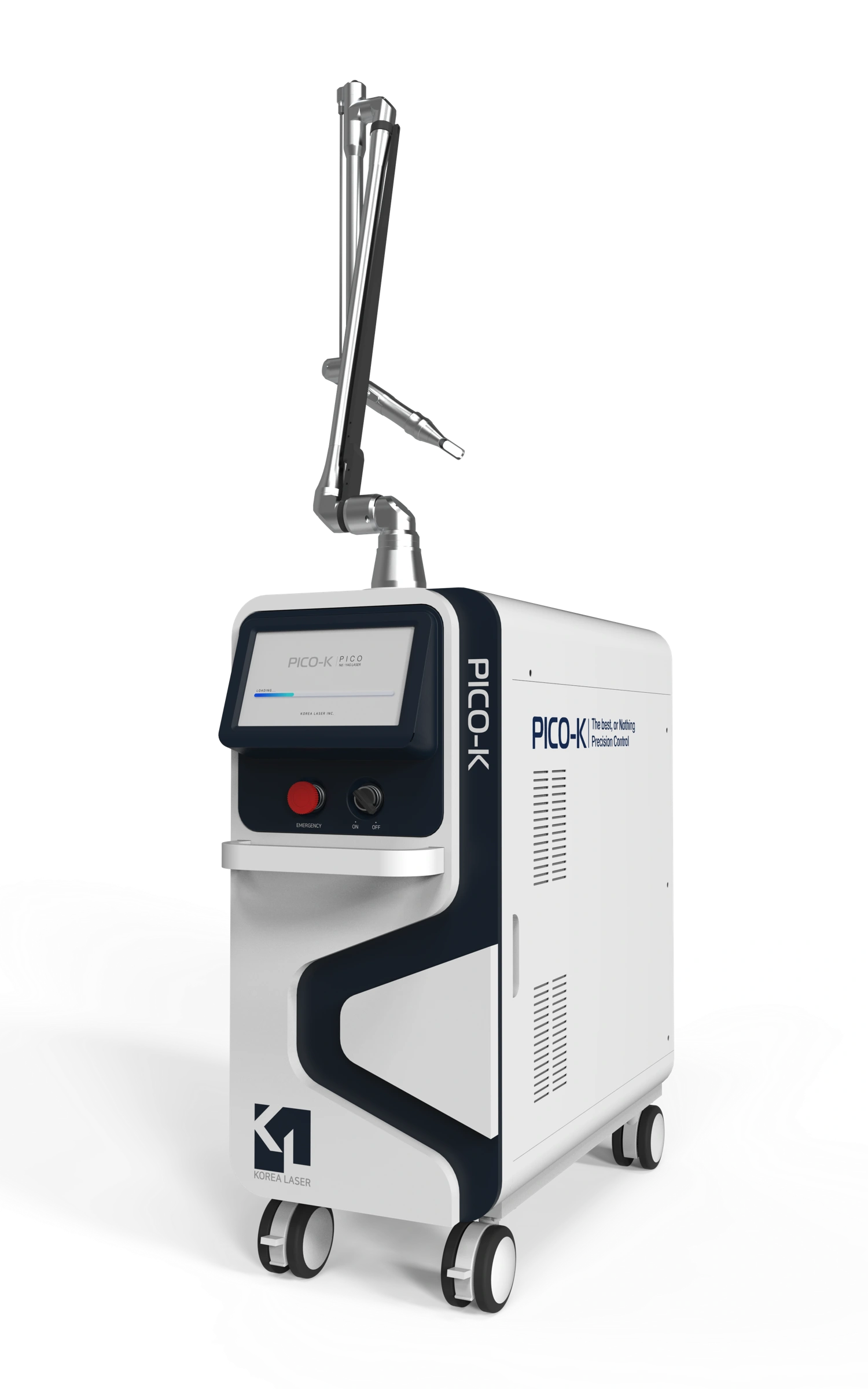 Genuine PICO-K laser system with touchscreen and articulated treatment arm