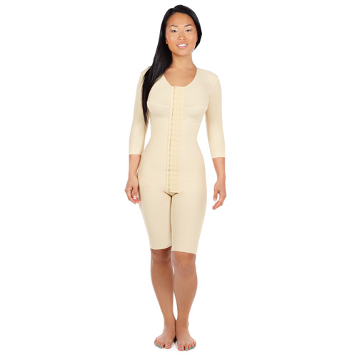 Marena ThighLength Compression Bodysuit with 3/4 Sleeves (FTRS/SM)